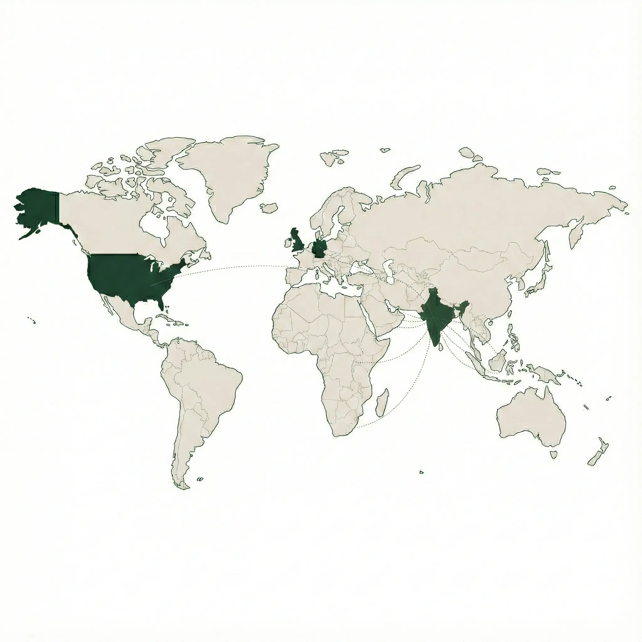 Global export destinations